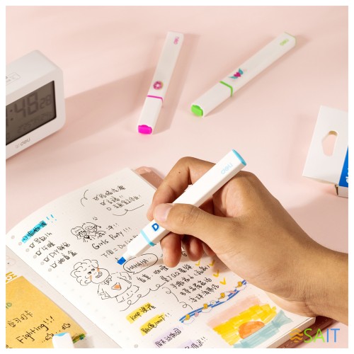 Набор текстовыделителей Deli EU13-6C Little Sinnger скошенный пиш. наконечник 1-4мм 6цв. коробка с европодвесом (6шт.)