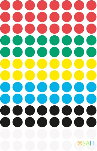 Этикетки Avery Zweckform 3090 104шт на листе диаметр 8мм/70г/м2/4л./ассорти самоклей. универсальная