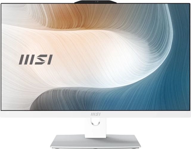 Моноблок MSI Modern AM242TP 1M-1019XRU 23.8" Full HD Touch Core 5 120U (1.4) 16Gb SSD512Gb Graphics без ОС GbitEth WiFi BT 120W клавиатура мышь Cam белый 1920x1080