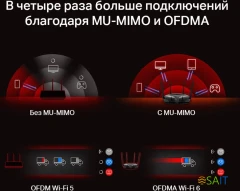 Роутер беспроводной Mercusys MR80X AX3000 10/100/1000BASE-TX черный