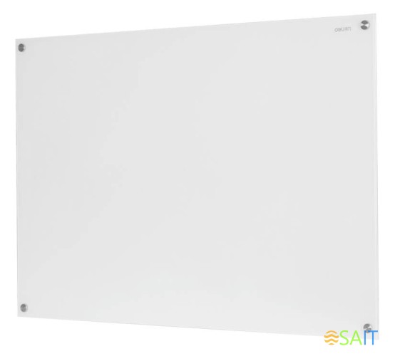 Доска стеклянная Deli 8740 стеклянная белый 100x150см стекло магнитный 4 магнита/2 маркера/стиратель