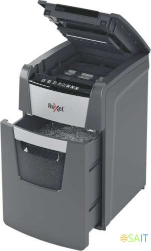 Шредер Rexel Optimum AutoFeed 130M черный с автоподачей (секр.P-5) фрагменты 130лист. 44лтр. скрепки скобы пл.карты