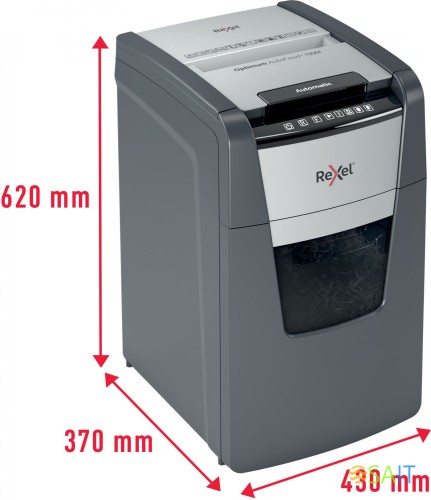 Шредер Rexel Optimum AutoFeed 130M черный с автоподачей (секр.P-5) фрагменты 130лист. 44лтр. скрепки скобы пл.карты