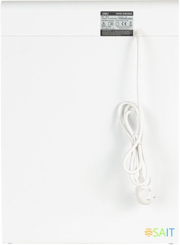 Шредер Deli E9903-EU белый/черный (секр.P-4) фрагменты 12лист. 23лтр. скрепки скобы пл.карты CD