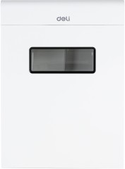 Шредер Deli E9903-EU белый/черный (секр.P-4) фрагменты 12лист. 23лтр. скрепки скобы пл.карты CD