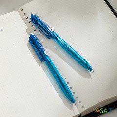 Набор ручек шариков. Deli (EQ20-MT-BL) синий полупр. d=0.7мм син. черн. блистер ев. (5шт) 5 ручек