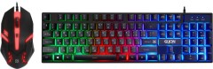 Клавиатура + мышь Defender Glion клав:черный мышь:черный/красный USB LED (45123)