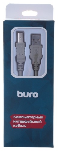 Кабель Buro USB A(m) USB B(m) 1.8м (BHP RET USB_BM18) серый (блистер)