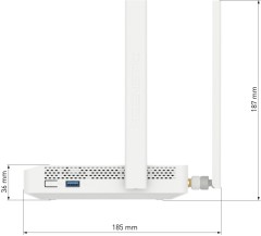 Роутер беспроводной Keenetic Hero 4G+ (KN-2311) AX1800 10/100/1000BASE-TX/4G cat.6 белый