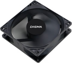Вентилятор для корпуса Digma DFAN-90 90х90x25 черный 3-pin 4-pin (Molex) 23дБ Ret