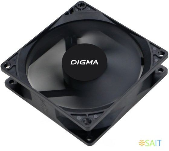 Вентилятор для корпуса Digma DFAN-90 90х90x25 черный 3-pin 4-pin (Molex) 23дБ Ret