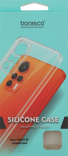 Чехол (клип-кейс) BoraSCO для Tecno Spark 20 72688 прозрачный