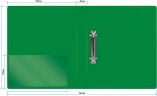 Папка на 2-х D-кольцах Бюрократ -0840/2DGRN A4 пластик 0.8мм кор.40мм внутр. с вставкой зеленый