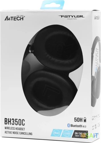 Наушники мониторные A4Tech Fstyler BH350C черный беспроводные bluetooth оголовье (BH350C BLACK)