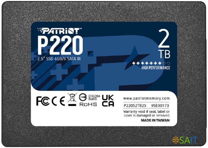 Накопитель SSD Patriot SATA-III 2TB P220S2TB25 P220 2.5"
