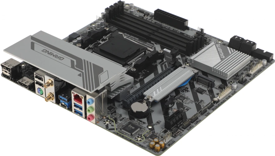 Материнская плата Gigabyte B650M GAMING PLUS WF SocketAM5 AMD B650 4xDDR5 mATX AC`97 8ch(7.1) 2.5Gg RAID+HDMI+DP