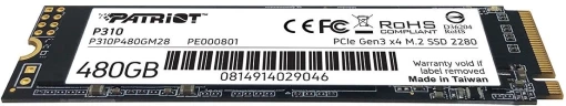 Накопитель SSD Patriot PCIe 3.0 x4 480GB P310P480GM28 P310 M.2 2280