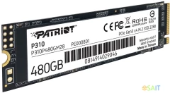 Накопитель SSD Patriot PCIe 3.0 x4 480GB P310P480GM28 P310 M.2 2280