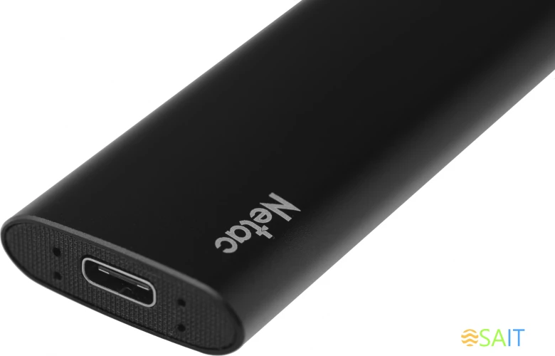 Накопитель SSD Netac USB-C 1Tb NT01ZSLIM-001T-32BK Z Slim 1.8" черный