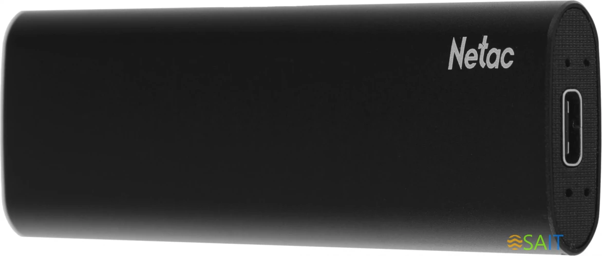 Накопитель SSD Netac USB-C 1Tb NT01ZSLIM-001T-32BK Z Slim 1.8" черный