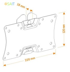 Кронштейн для телевизора Holder LCDS-5060 черный глянец 19"-32" макс.30кг настенный фиксированный