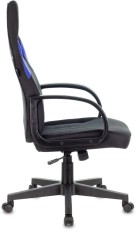 Кресло игровое Zombie RUNNER черный/синий ткань/эко.кожа крестов. пластик