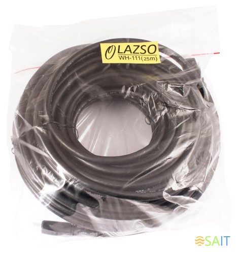 Кабель аудио-видео LAZSO WH-111 HDMI (m)/HDMI (m) 25м. позолоч.конт. черный (WH-111(25M))