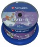 Диск DVD+R Verbatim 4.7Gb 16x Cake Box (50шт) Printable (43512)