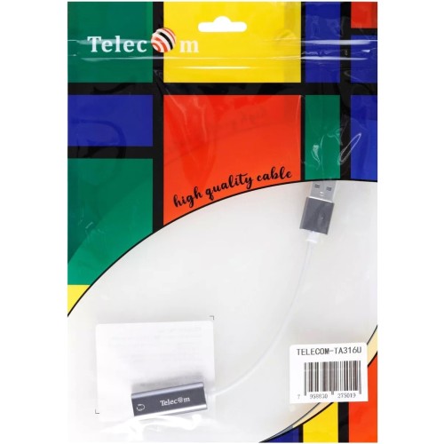 Переходник Переходник Telecom USB 2.0 Type-AM/mini jack 3.5 mm F (TA316U)