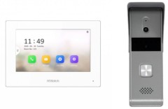 Видеодомофон HiWatch DS-D100HKWF белый