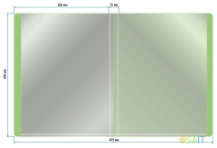 Папка-портфолио с 40 прозр.вклад. Бюрократ Gems GEMPP40GRN A4 пластик 0.7мм карм.на лиц.стор. зеленый турмалин