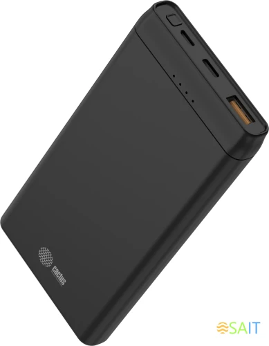 Мобильный аккумулятор Cactus CS-PBFSFT-10000 10000mAh 2.1A 2xUSB-A черный