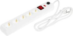Сетевой фильтр IEK СФ-05К 1.5м (5 розеток) белый (коробка)