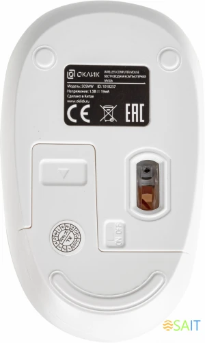 Мышь Оклик 505MW белый оптическая 1000dpi беспров. USB для ноутбука 3but (1018257)