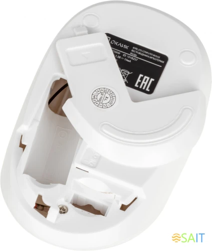 Мышь Оклик 505MW белый оптическая 1000dpi беспров. USB для ноутбука 3but (1018257)