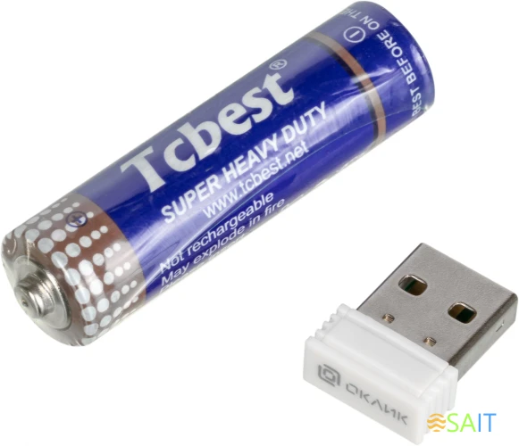 Мышь Оклик 505MW белый оптическая 1000dpi беспров. USB для ноутбука 3but (1018257)