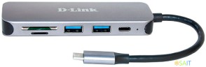 Разветвитель USB 2.0 D-Link DUB-2325 2порт. черный (DUB-2325/A1A)