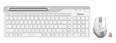 Клавиатура + мышь A4Tech Fstyler FB2535C клав:белый/серый мышь:белый/серый USB беспроводная Bluetooth/Радио slim (FB2535C ICY WHITE)