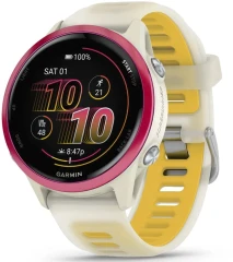 Смарт-часы Garmin Forerunner 570 42мм 1.2" AMOLED корп.белый/розовый рем.белый разм.брасл.:135-205мм (010-02970-02)