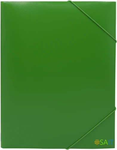 Папка на резинке Silwerhof Eco A4 пластик 0.5мм кор.15мм зеленый