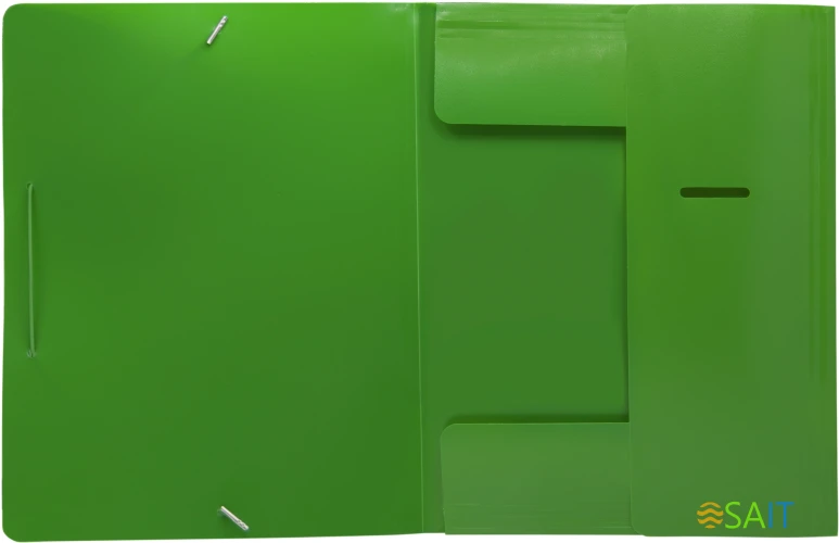 Папка на резинке Silwerhof Eco A4 пластик 0.5мм кор.15мм зеленый