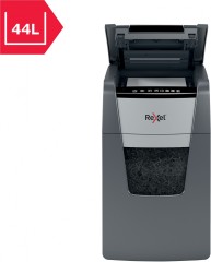 Шредер Rexel Optimum AutoFeed 130X черный с автоподачей (секр.P-4) фрагменты 130лист. 44лтр. скрепки скобы пл.карты
