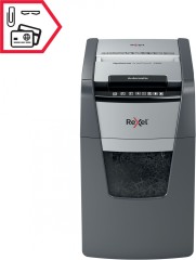 Шредер Rexel Optimum AutoFeed 130X черный с автоподачей (секр.P-4) фрагменты 130лист. 44лтр. скрепки скобы пл.карты