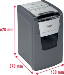 Шредер Rexel Optimum AutoFeed 130X черный с автоподачей (секр.P-4) фрагменты 130лист. 44лтр. скрепки скобы пл.карты
