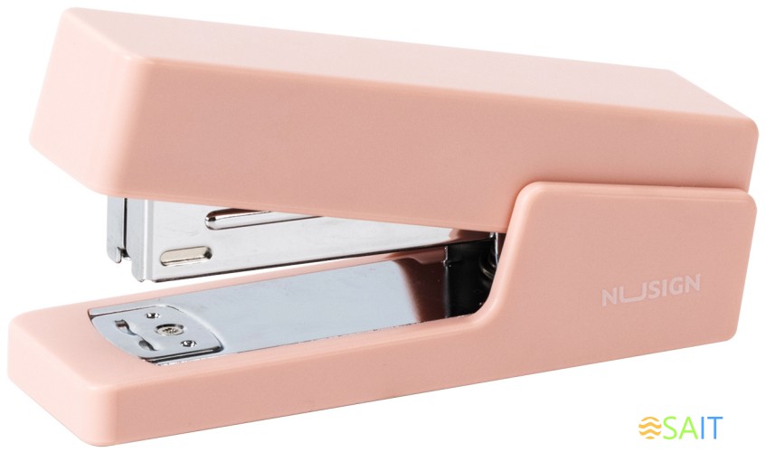 Степлер Deli NS084-RD Nusign 24/6 26/6 (20листов) красный 100скоб коробка