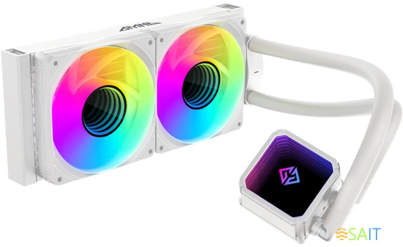 Система водяного охлаждения GMNG GG-LC240ARGB1 ARGB 120x120x25mm Soc-AM5/AM4/1151/1200/2066/1700 белый 4-pin 22-35dB Al+Cu 260W 1200gr Ret (GG-LC240ARGB1-WH)