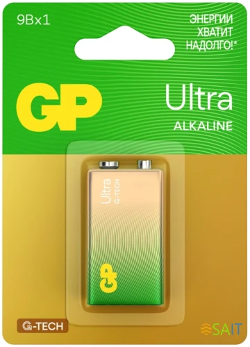 Батарея GP Ultra Alkaline 1604AUA21-5CRSBC1 9V (1шт) блистер