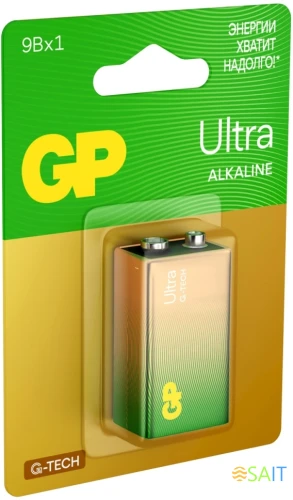 Батарея GP Ultra Alkaline 1604AUA21-5CRSBC1 9V (1шт) блистер