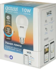 Умная лампа Gauss IoT Smart Home E27 10Вт 1055lm Wi-Fi (упак.:1шт) (1080112)