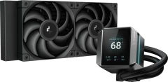 Система водяного охлаждения Deepcool Mystique 240 Soc-AM5/AM4/1200/1700/1851 черный 4-pin 36.49dB Al LCD 1543gr Ret (R-LX550-BKDSNC-G-1)
